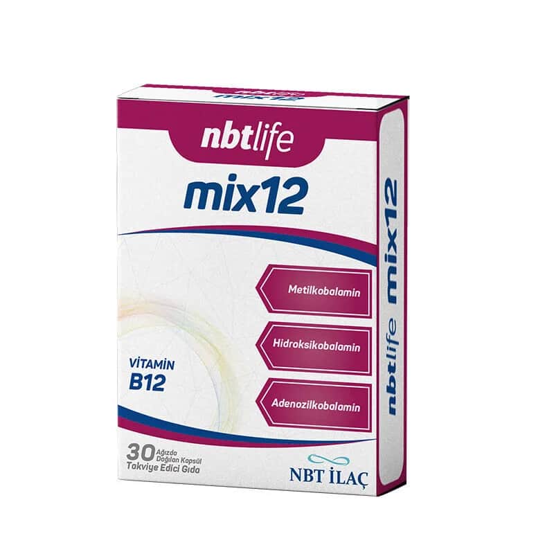 مزيج إن بي تي لايف 12 غذاء تكميلي 30 كبسولة Nbt Life