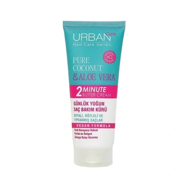 Urban Care كريم زبدة جوز الهند والصبار من أوربان كير، 200 مل، لمدة دقيقتين
