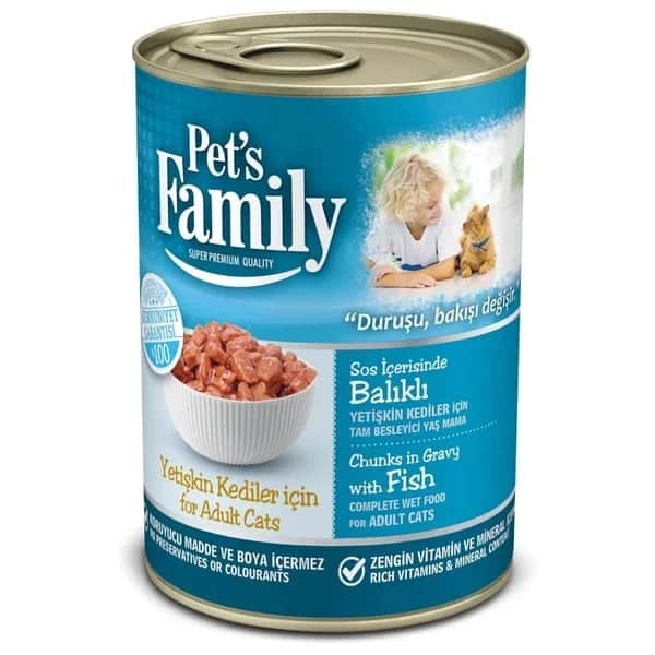 Pet's Family طعام معلب للقطط من بيتس فاميلي فيش، 400 غرام