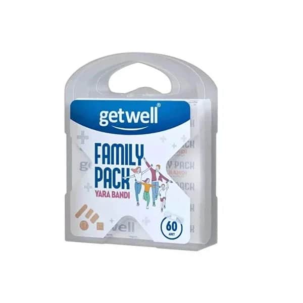 Getwell مجموعة جيتويل باند-إيد العائلية، 60 قطعة