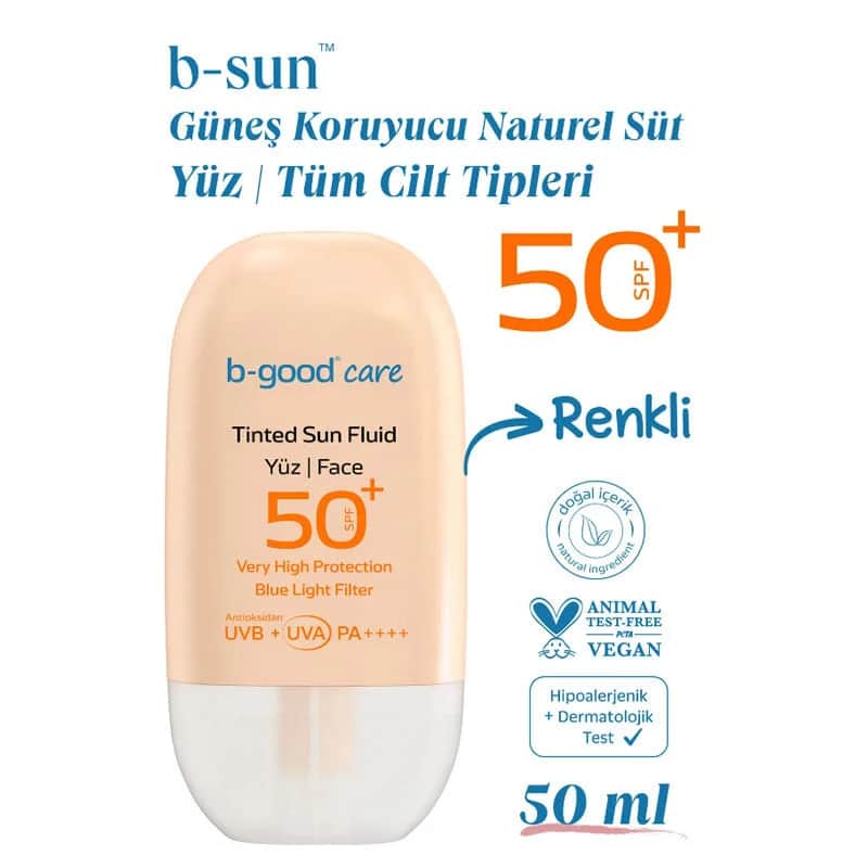 حليب الشمس الملون SPF 50 بحجم 50 مل من بي-جود B-Good