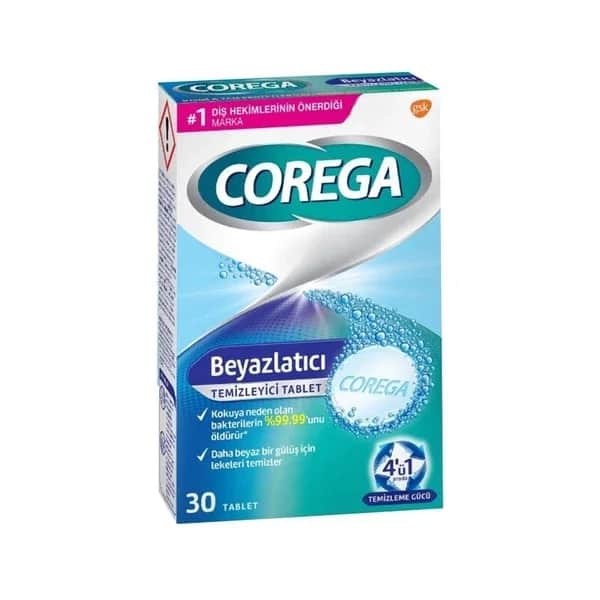 Corega أقراص كوريجا لتنظيف وتبييض الأسنان، 30 قرصًا