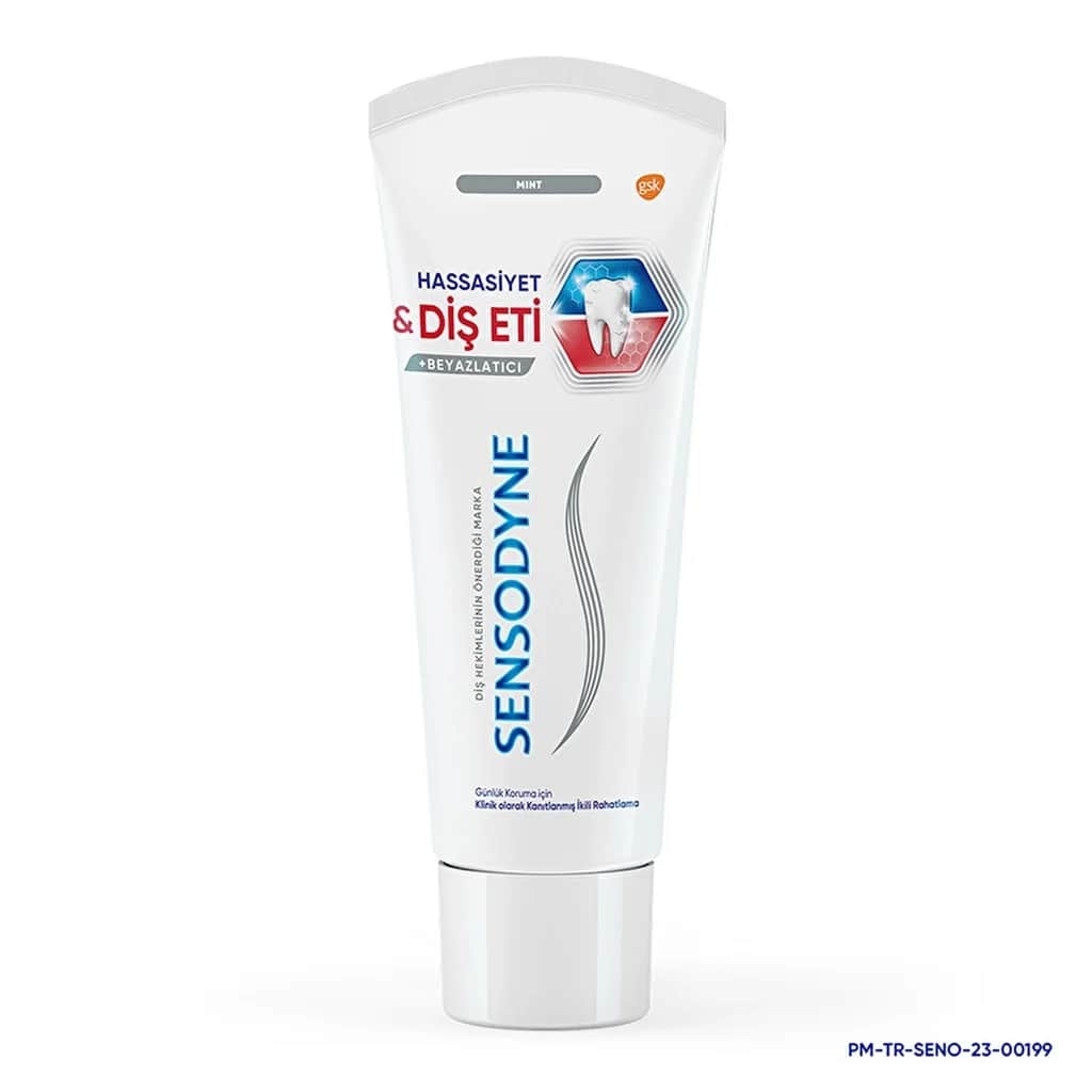 Sensodyne معجون أسنان سنسوداين لتبييض الأسنان الحساسة ومعجون اللثة 75 مل