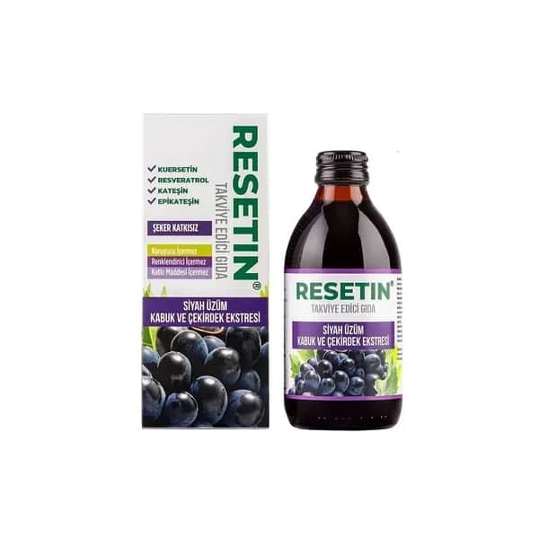 Resetin ريسيتين إينوانت، مستخلص قشر وبذور العنب الأحمر يحتوي على غذاء مكمل، 60 قطعة