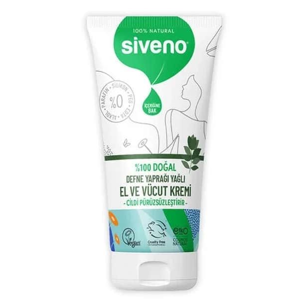 Siveno كريم سيفينو لليدين والجسم بزيت ورق الغار 50 مل