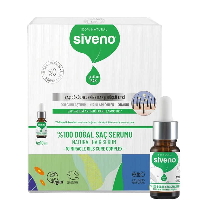 Siveno سيروم سيفينو للعناية الطبيعية بالشعر 4 × 10 مل