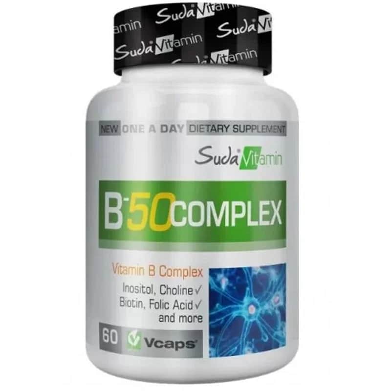 Suda Vitamin فيتامين ب 50 المركب سودا 60 كبسولة عشبية