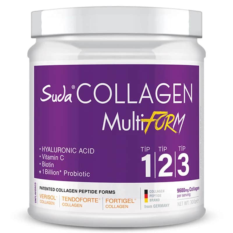 Suda Collagen سودا كولاجين متعدد الأشكال + بروبيوتيك بدون نكهة 300 جم