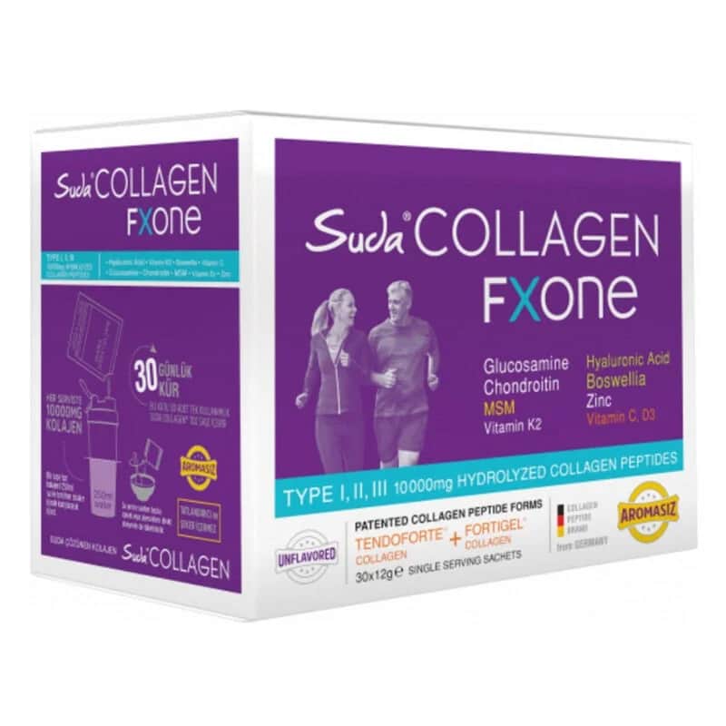 Suda Collagen سودا كولاجين إف إكسون، غذاء مكمل غذائي بدون نكهة، 30 × 12 جرام