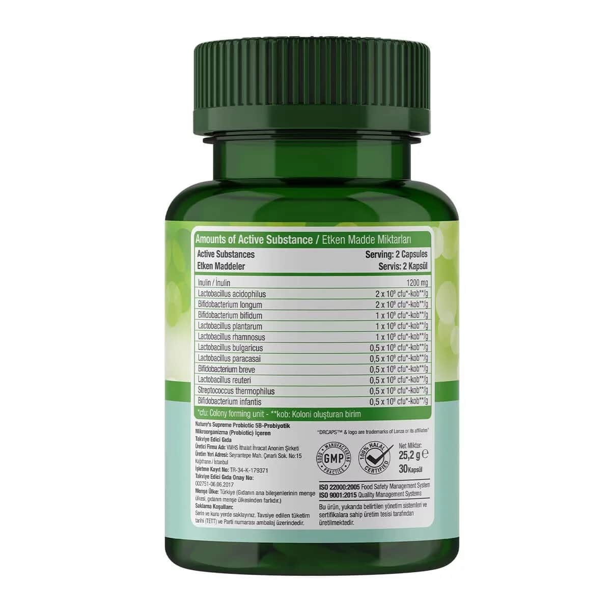 Nature's Supreme ناتشرز سوبريم بروبيوتيك 5 ب 30 كبسولة