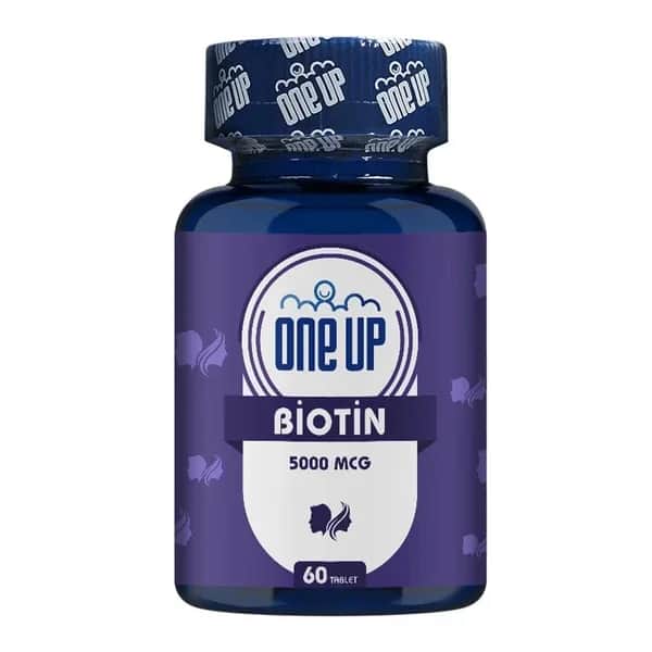 One up وان أب بيوتين 5000 ميكروجرام 60 قرصًا