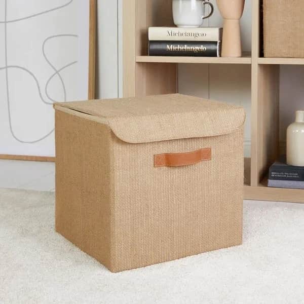 Ocean Home صندوق أوشن هوم بغطاء من الجوت 30 × 30 × 30 سم
