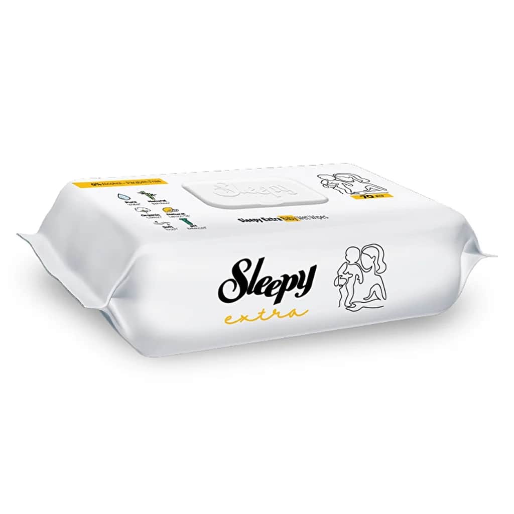 مناديل مبللة إضافية 70 قطعة من سليبي Sleepy