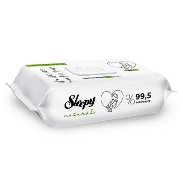 Sleepy منشفة مبللة طبيعية ناعمة 90 قطعة، قطعة واحدة