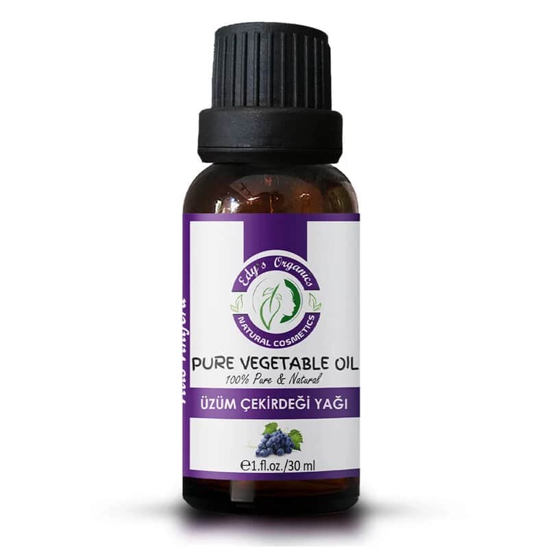 Edys Organics زيت بذور العنب العضوي من إيديس، 30 مل نقي، جودة معصورة على البارد