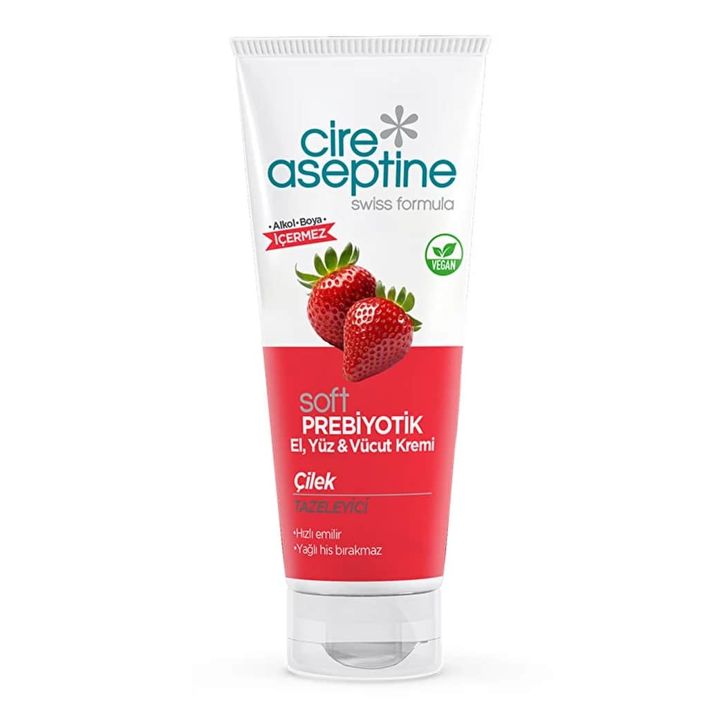 Cire Aseptine كريم سير أسيبتين بريبايوتيك بالفراولة 75 مل مرطب مغذي