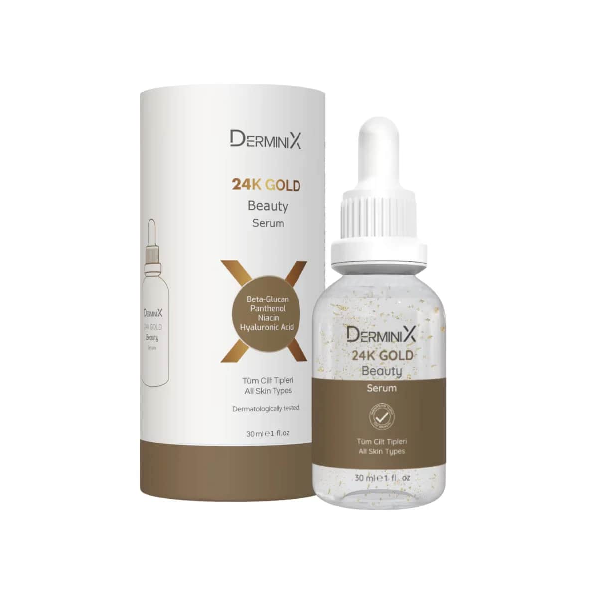 Derminix سيروم ديرمينيكس الذهبي عيار ٢٤ قيراط إكسير الجمال المضاد للشيخوخة ٣٠ مل