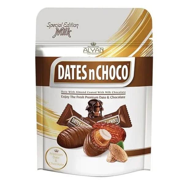 تمر مغطى بالشوكولاتة بالحليب 90 غ من داتس ن شوكولاتة Dates N Choco