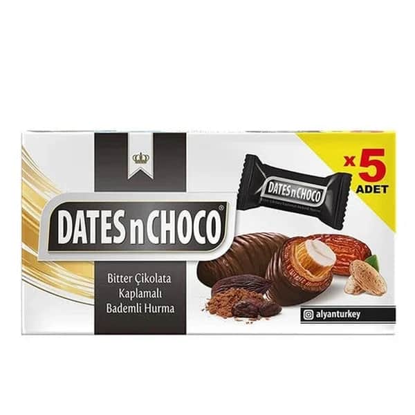 تمر مغطى بالشوكولاتة الداكنة 5 قطع من داتس ن شوكولاتة Dates N Choco