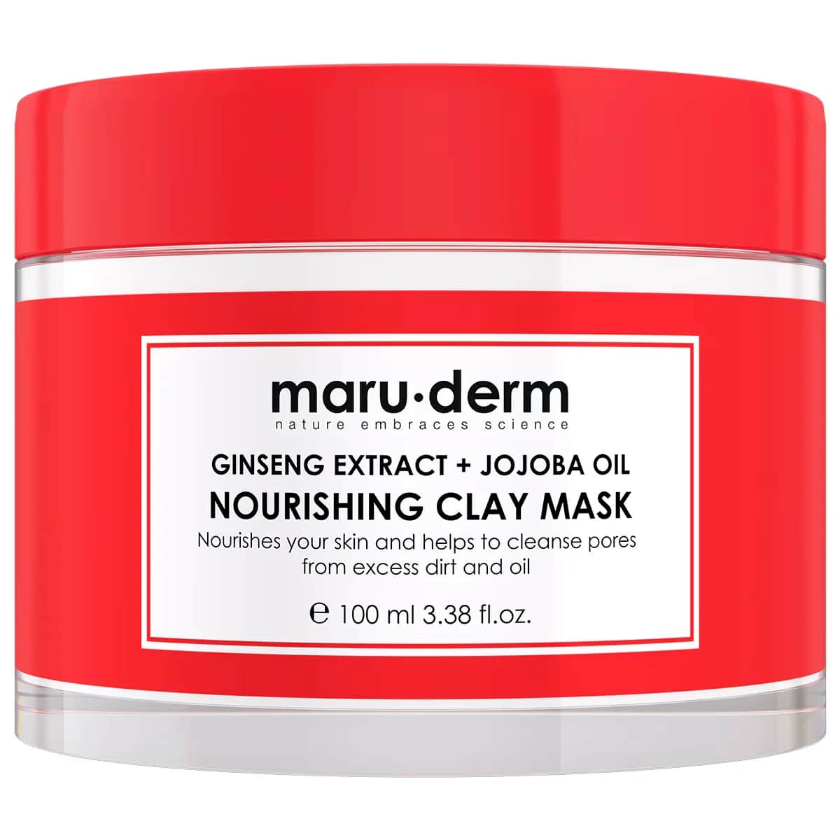 Maruderm قناع الطين من ماروديرم بخلاصة الجينسنغ وزيت الجوجوبا 100 مل
