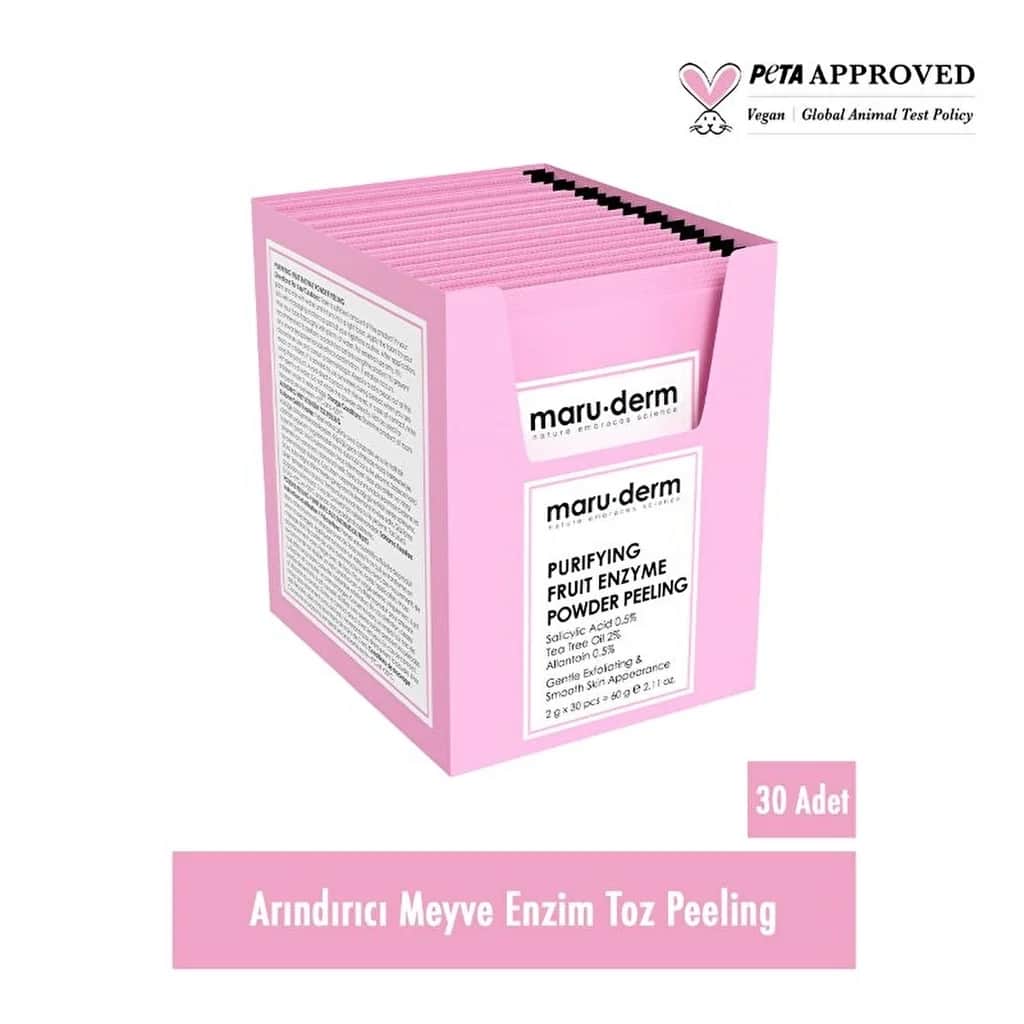 Maruderm مسحوق تقشير إنزيم الفاكهة المنقي من ماروديرم، 60 غرام