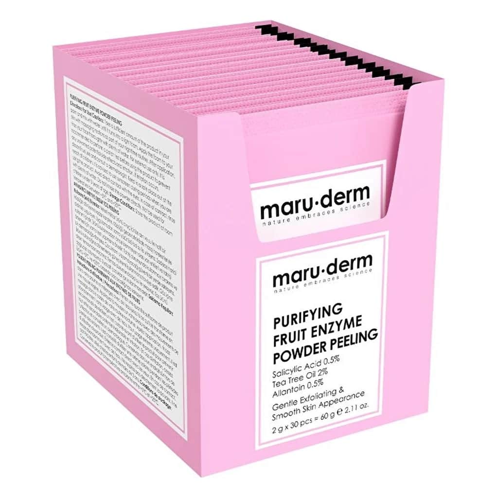 Maruderm مسحوق تقشير إنزيم الفاكهة المنقي من ماروديرم، 60 غرام