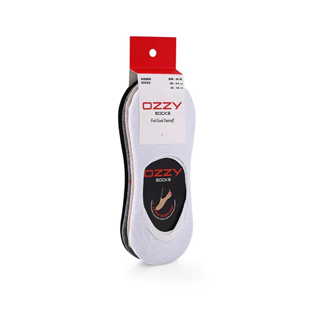 Ozzy Socks جوارب أوزي النسائية عبوة من 12 جوارب باليرينا بدون درزات مقاس 35/38