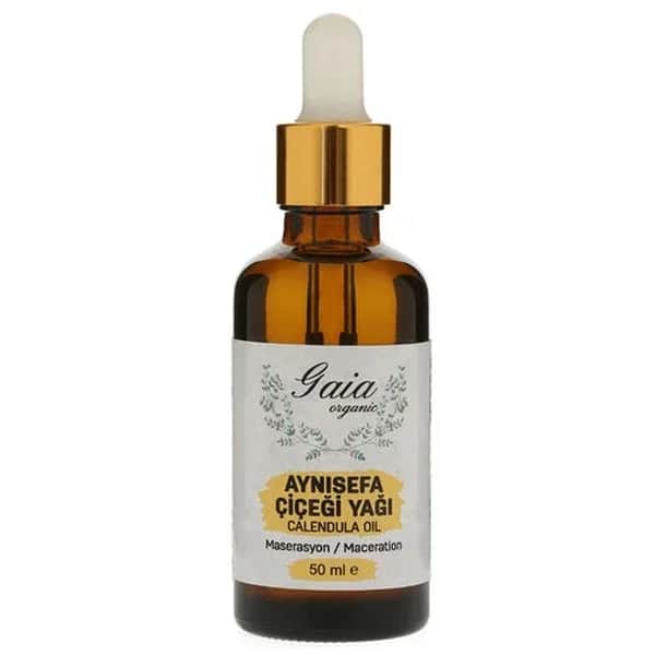 Gaia Organic زيت زهرة الآذريون العضوي من جايا ٥٠ مل للعناية الطبيعية بالبشرة