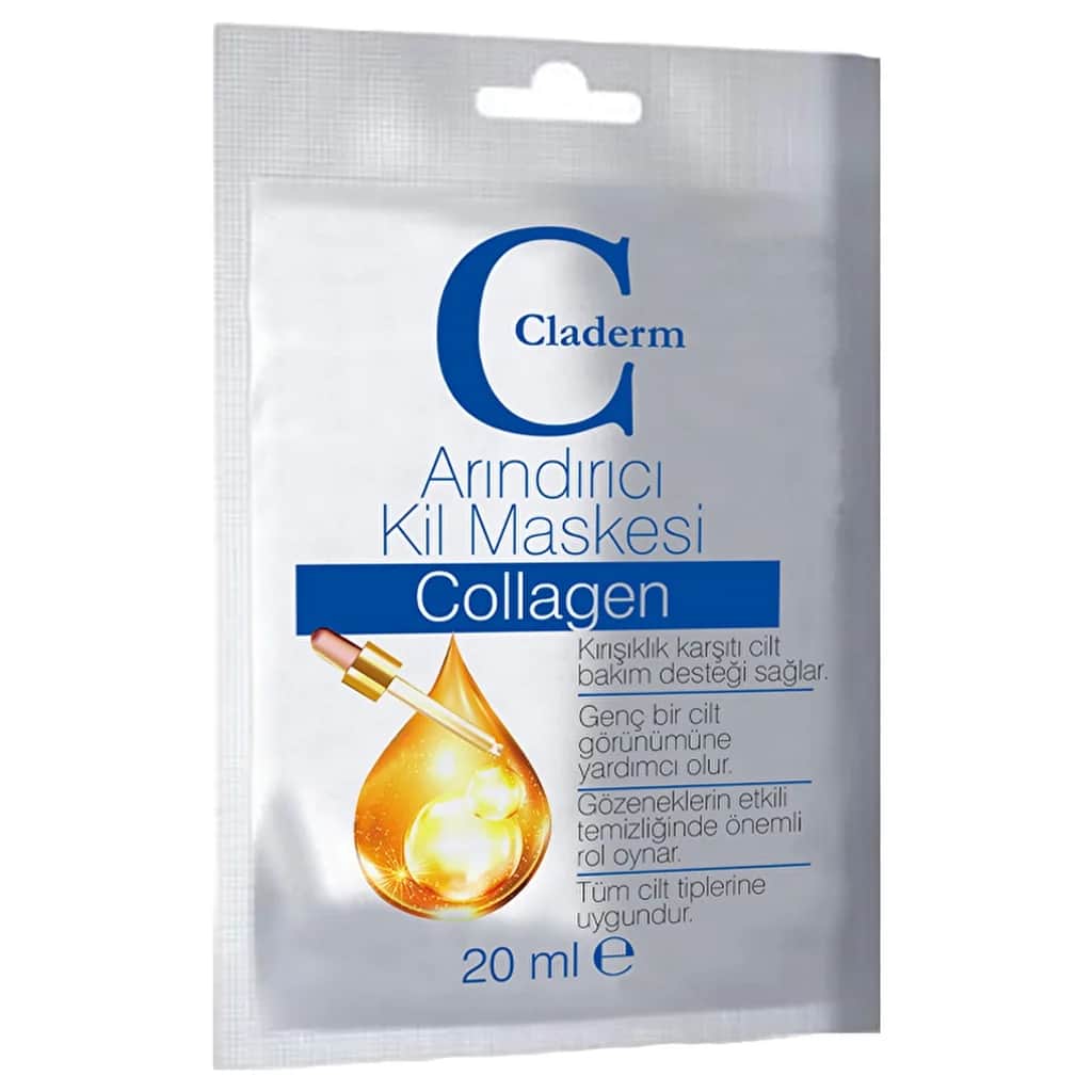 Claderm قناع الطين المنقي من كلاديرم مع الكولاجين 20 مل