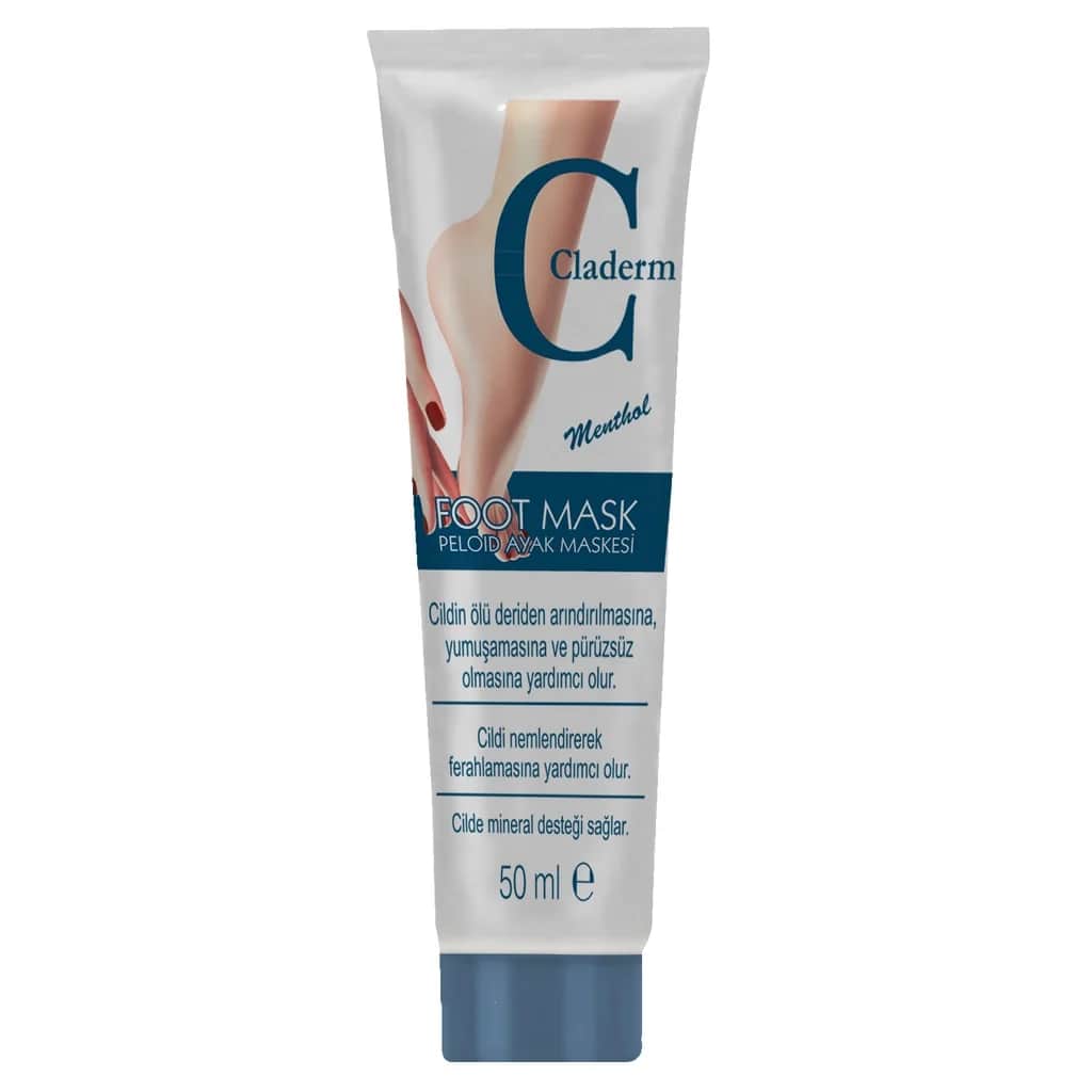 Claderm قناع الطين للقدمين من كلاديرم تيوب ٥٠ مل