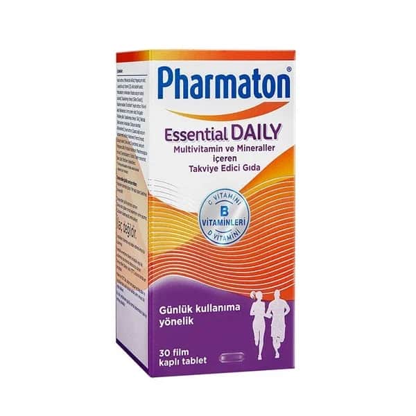 Pharmaton ู
ูู
ู ุบุฐุงุฆู ุฃุณุงุณู ููู
ู ู
ู ูุงุฑู
ุงุชููุ 30 ูุฑุตูุง ู
ุบูููุง ุจุบุดุงุก ุฑููู