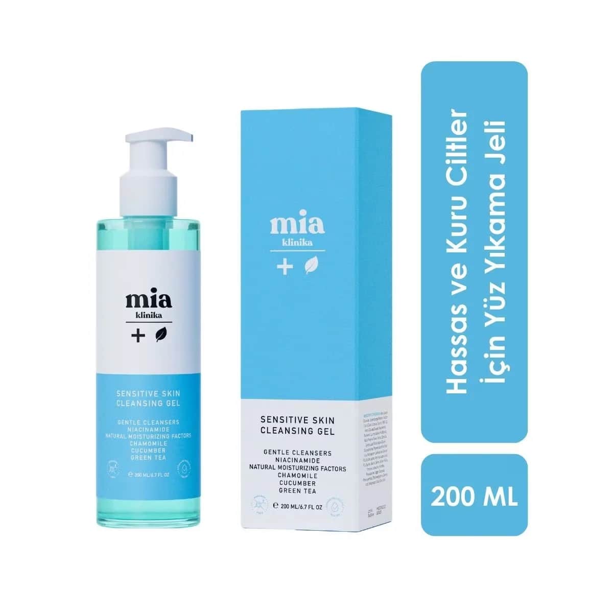 Mia Klinika جل ميا كلينيكا لتنظيف الوجه اللطيف للبشرة الحساسة 200 مل