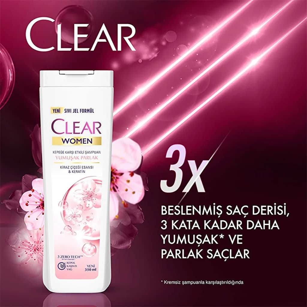 Clear شامبو كلير للنساء للشعر الناعم واللامع 600 مل