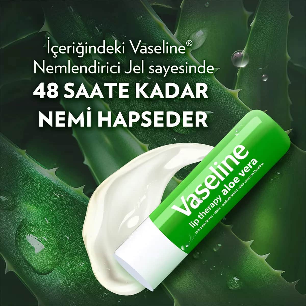 Vaseline كريم فازلين للعناية بالشفاه بخلاصة الصبار 4.8 جرام