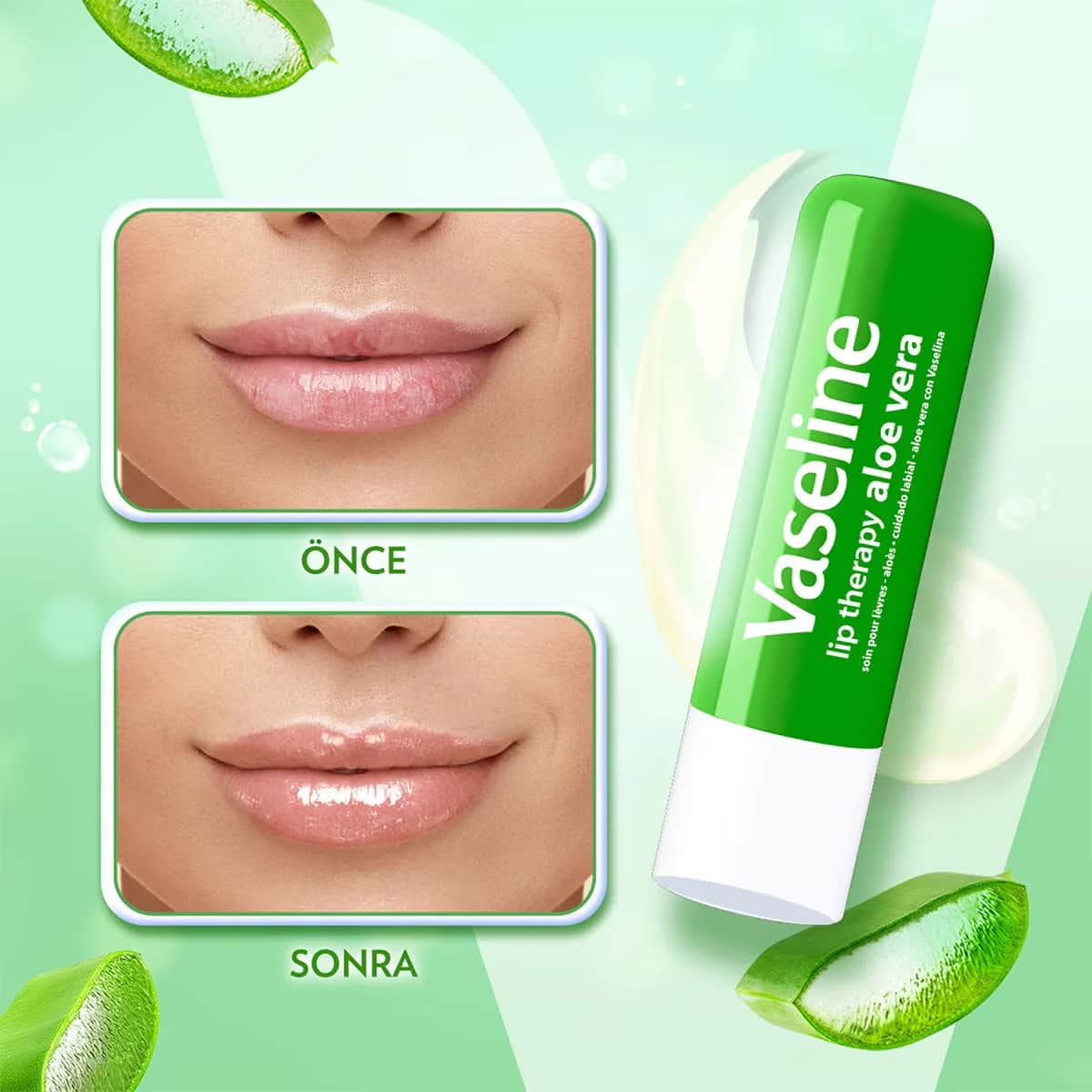Vaseline كريم فازلين للعناية بالشفاه بخلاصة الصبار 4.8 جرام