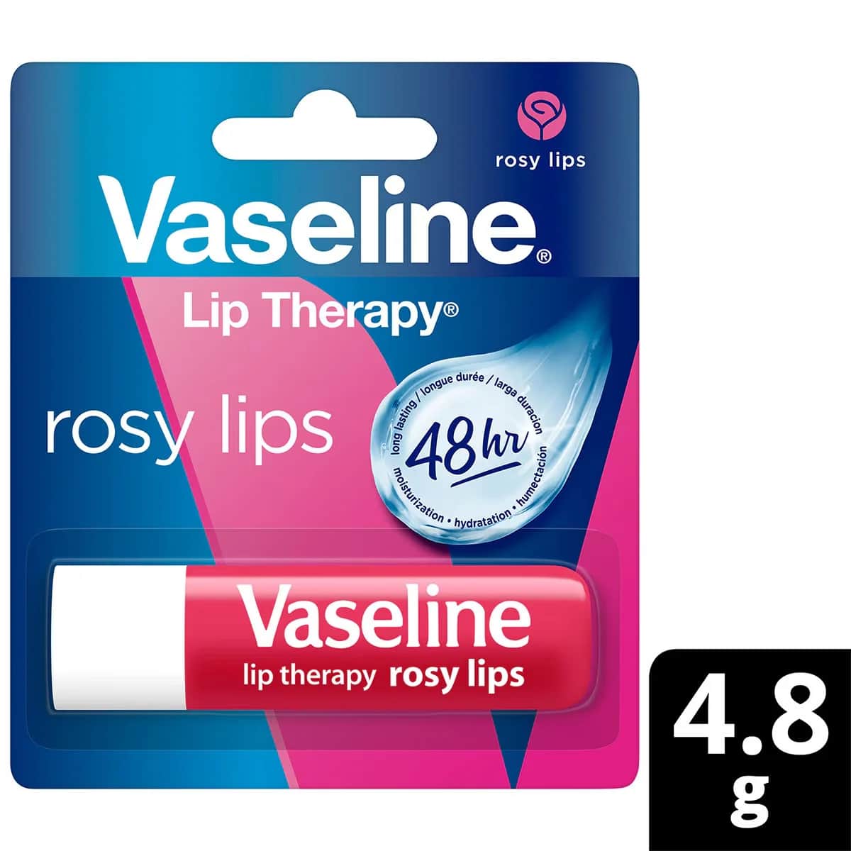 Vaseline كريم فازلين للعناية بالشفاه شفاه وردية 4.8 جرام