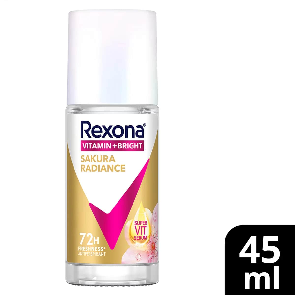 Rexona مزيل عرق ريكسونا فيتامين + برايت للنساء رول أون ساكورا راديانس 45 مل