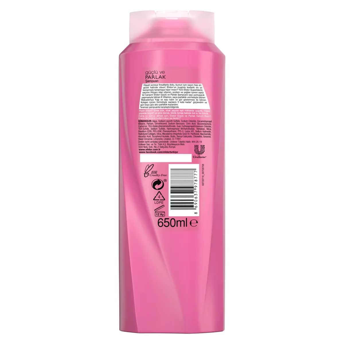Elidor Shampoo Strong Shine 650 ml