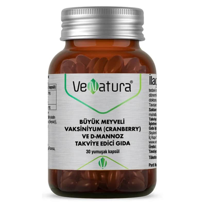 VeNatura مكمل غذائي فيناتورا التوت البري ومانوز د، 30 كبسولة طرية
