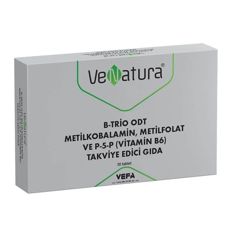 مكمل غذائي بتركيبة ميثيلكوبالامين وميثيلفولات وP-5-P 30 قرص من في ناتورا VeNatura