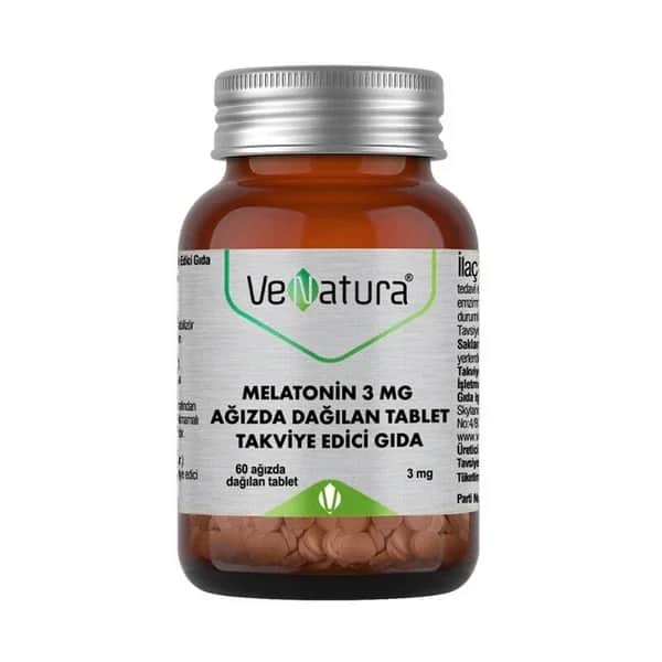 VeNatura فيناتورا ميلاتونين 3 ملغ 60 قرصًا فمويًا قابلًا للتشتت