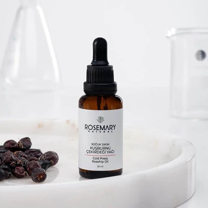 Rosemary Natural زيت بذور ثمر الورد الطبيعي المعصور على البارد من إكليل الجبل 30 مل