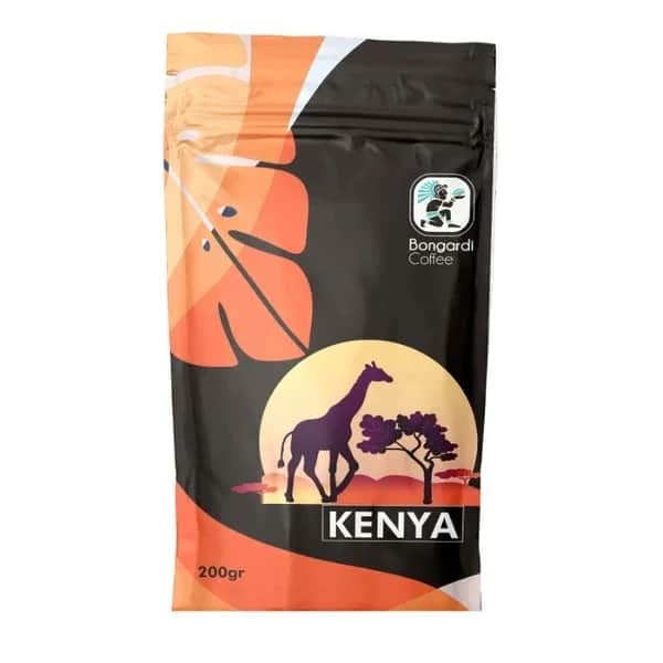 Bongardi Coffee حبوب قهوة بونغاردي الكينية الطازجة 200 غرام، مطحونة طازجة يوميًا