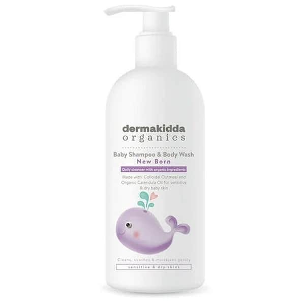 Dermakidda شامبو ديرماكيدا العضوي للشعر والجسم للأطفال حديثي الولادة 300 مل