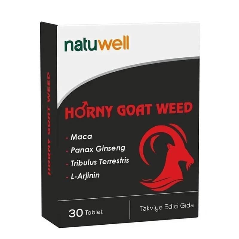 Natuwell ناتويل عشبة الماعز المتقرنة 30 قرصًا