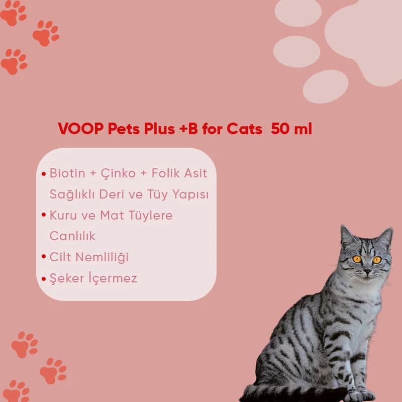 Voop قطرات صحة شعر القطط من فووب بت ٥٠ مل