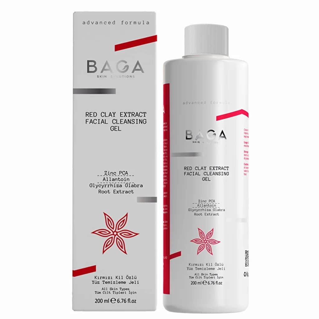 Baga Red Clay Deep Cleansing Face Wash for Sensitive Skin 200ml