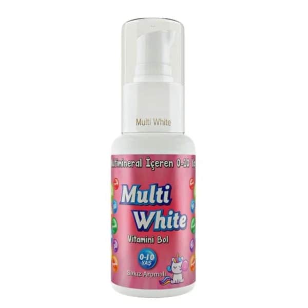 Multi White معجون أسنان متعدد الألوان بنكهة العلكة للأطفال 50 مل