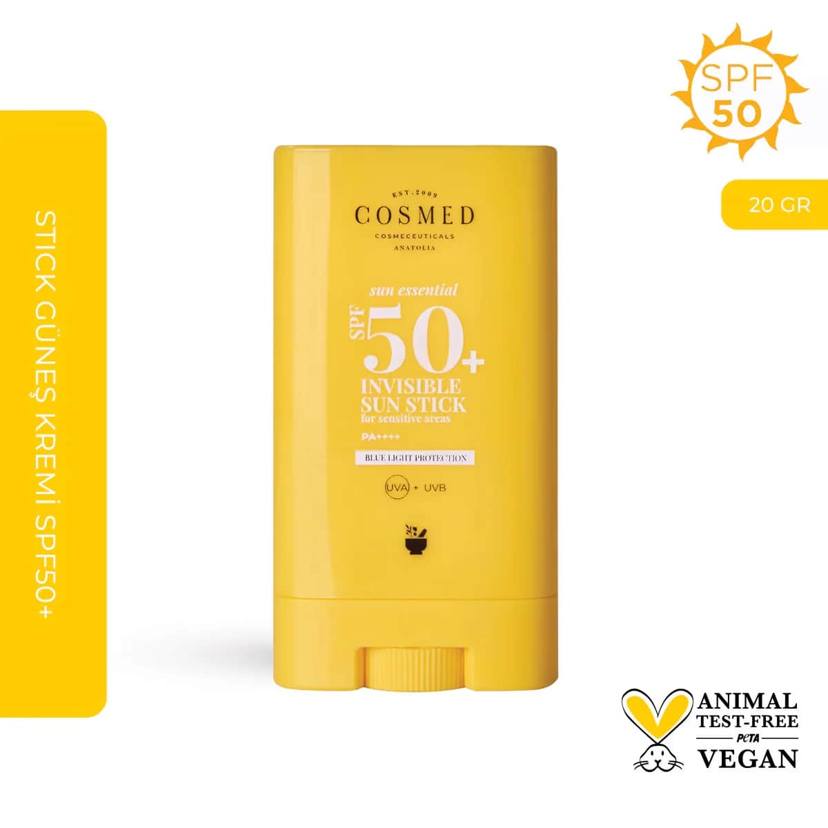 عصا واقية من الشمس SPF50+ 20 غ من كوسمد Cosmed