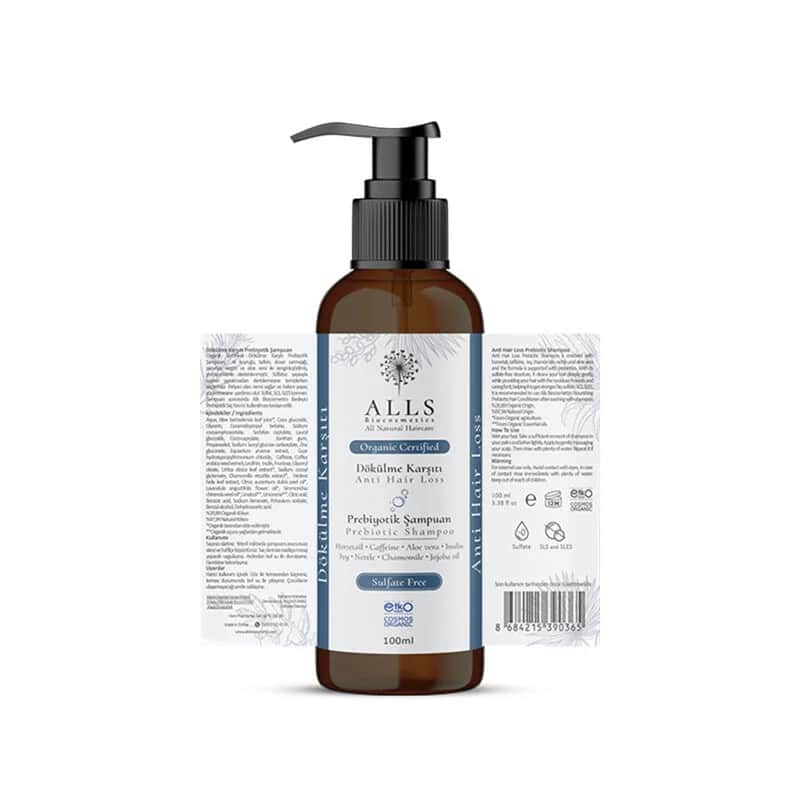 شامبو بروبيوتيك عضوي مضاد لتساقط الشعر 100 مل من أولز بيوكوزمتيكس Alls Biocosmetics